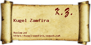 Kugel Zamfira névjegykártya